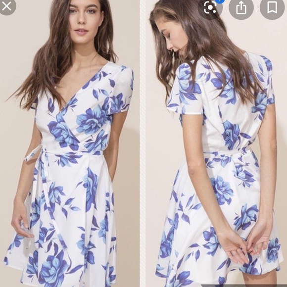 Yumi Kim Dresses & Skirts - Yumi Kim Kennedy wrap dress in Bluebell